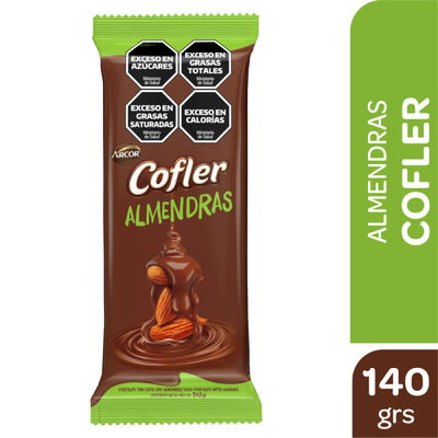 Tableta Cofler choc/Almendras x140 grs