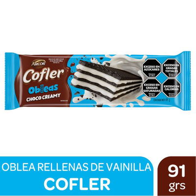 Cofler Oblea rellenas choco creamy x87 grs