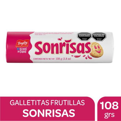 Galleta Sonrisas Frambuesa x108 grs