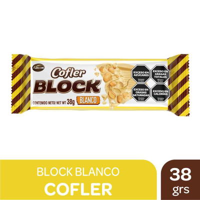 Chocolate Cofler Block Blanco C/Mani x38 grs