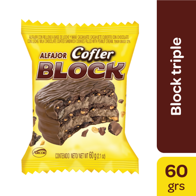 Alfajor Cofler Block Triple x60 grs