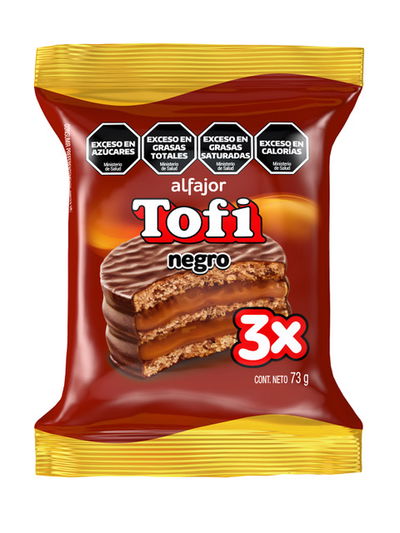 Alfajor Tofi Triple negro x73 grs