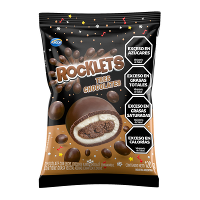 ROCKLETS 3 CHOCOLATES X 120G