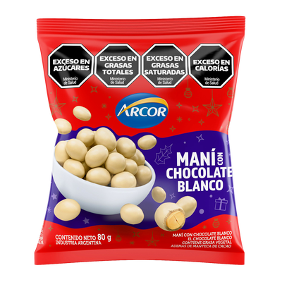 MANI CON CHOCOLATE BLANCO ARCOR  X 80G