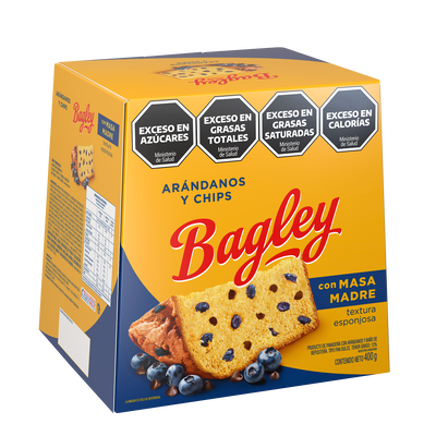 ESTUCHE PAN DULCE BAGLEY CON ARANDANOS Y CHIPS X 400 GR