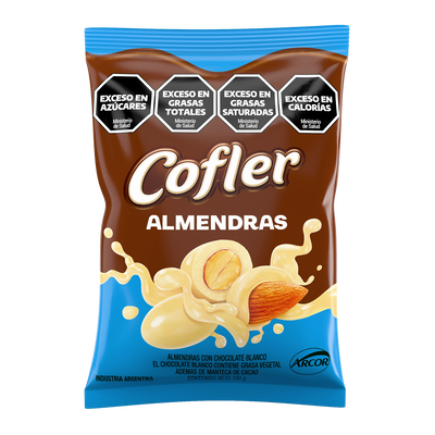 ALMENDRAS CON CHOCOLATE BLANCO COFLER X 100 GR
