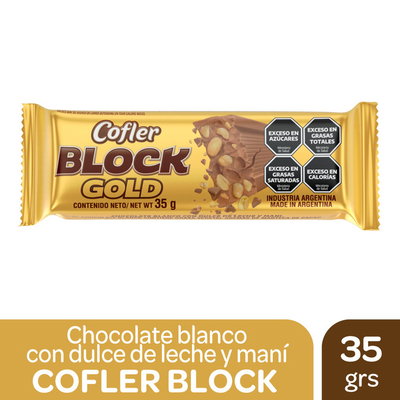 Chocolate Cofler Block GOLD c/mani x35 grs