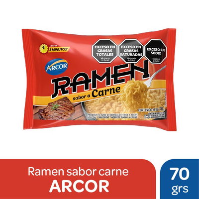 Ramen Sabor Carne  x 70G  