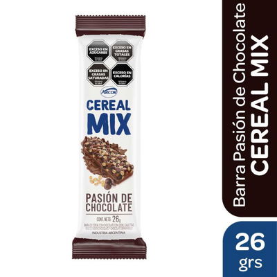 Barra Cereal Mix  Pasion de Chocolate x26 grs