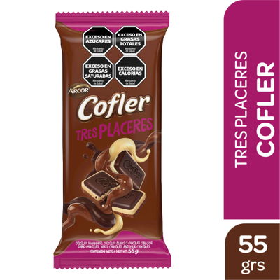 Chocolate Cofler Tres Placeres x55 grs