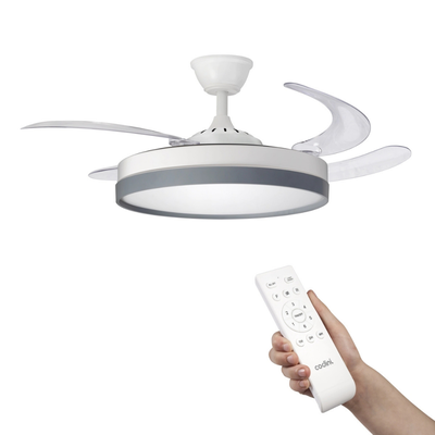 Ventilador de techo con aspas retractiles y luz lanca & calida