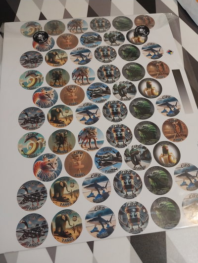 Stickers papel ilustración autoadhesivo