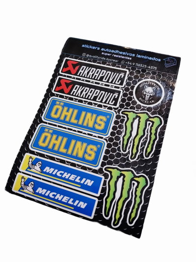 Plancha de Stickers Autoadhesivos Laminados Premium 15x21cm