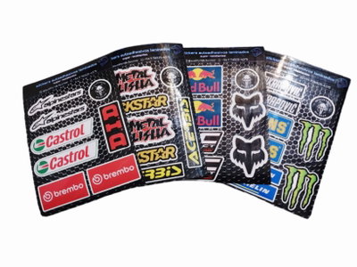Plancha de Stickers Autoadhesivos Laminados Premium 15x21cm
