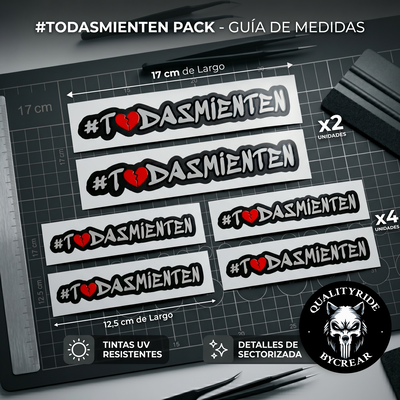 Pack de Stickers #TODASMIENTEN x 6unid.