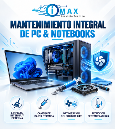 Limpieza integral de PC y Notebooks - Cambio de Pasta termica