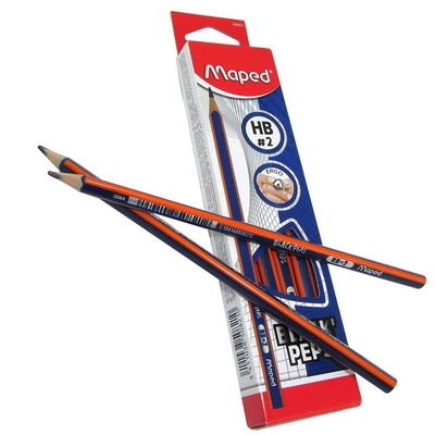 LAPIZ DE GRAFITO NEGRO 2HB MAPED