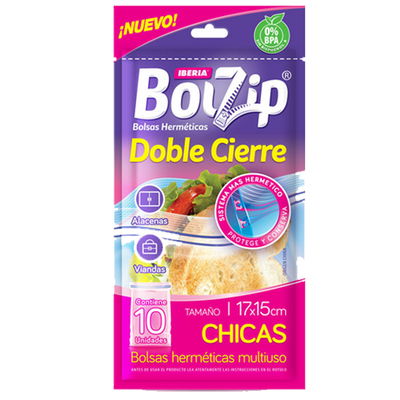 BOLSA DOBLE CIERRE CHICA PAQUETE