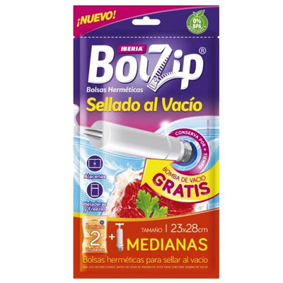 BOLSA PARA SELLAR AL VACIO PAQUETE x2u MAS BOMBA 
