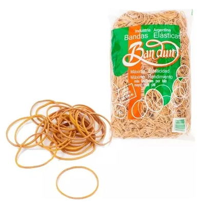 BANDITAS ELASTICAS BANDUN MARRON 40MM BOLSA DE 500GR