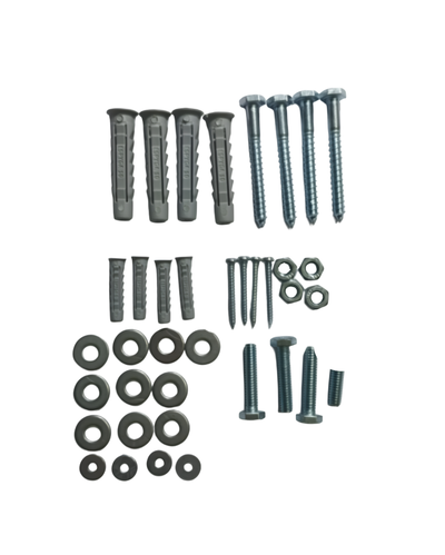 KIT FIJACIÓN TORNILLOS Y TARUGOS 10 LADRILLLO HUECO O COMÚN