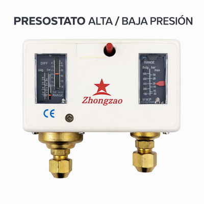 PRESOSTATO DUAL ALTA Y BAJA 8-30 / 0.7-6 BAR REFRIGERACION