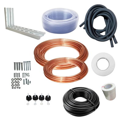 KIT 3 METROS P/ SPLIT DE 3000 Y 4500FR. CON CONEXIONES PARA CAÑOS DE 1/4 Y 1/2 FLER.