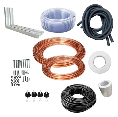 KIT 3 METROS P/ SPLIT DE 2250 Y 2500FR. CON CONEXIONES PARA CAÑOS DE 1/4 Y 3/8 FLER.