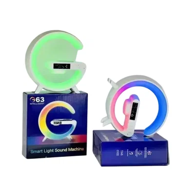 Parlante Inalambrico Bluetooh G63 INTELIGENT CARGADOR INALAMBRICO RGB RELOJ
