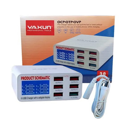MULTICARGADOR 6 PUERTOS USB YAXUN YX-899