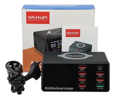 MULTICARGADOR 8 PUERTOS USB YAXUN YX-X9
