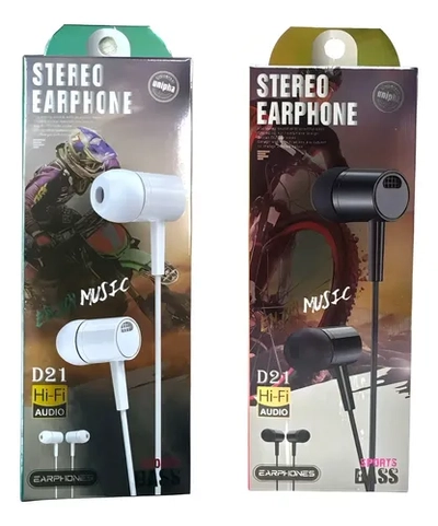 Auricular con Cable Ficha Plug EARPHONES D21
