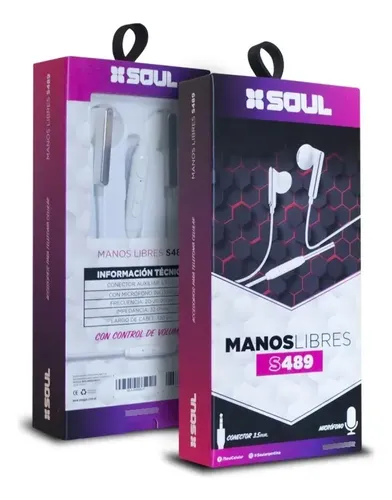 Auricular con Cable Ficha Plug SOUL S489