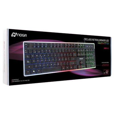 Teclado Retroiluminado Led USB (Efectos Lumínicos) Noga