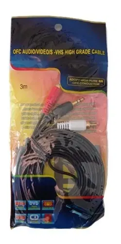 Cable mini plug 3,5mm a 2RCA (3m)