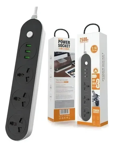 Zapatilla Usb Socket 3 2500w 