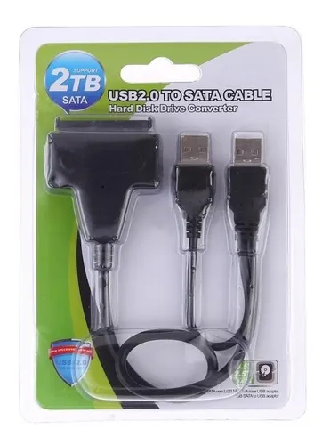 Adaptador de Cable Usb a SATA para discos duros y SSD de 2.5" 