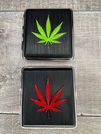 Cigarrera Metal Hojita