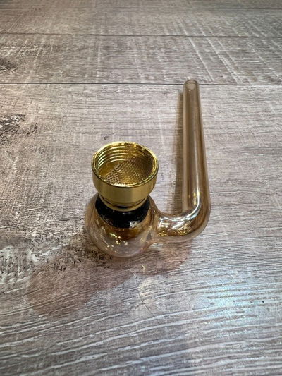 Pipa De Vidrio De Costado Cromada DK-8442-C