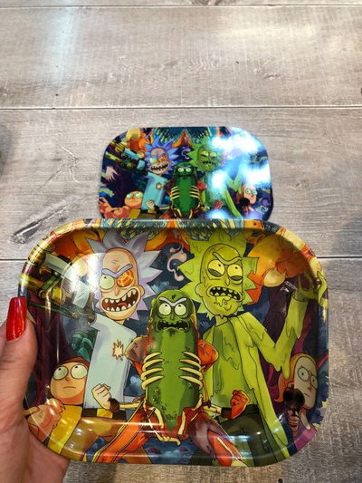 Bandeja Metal Tapa Imantada Rick Morty Pickle