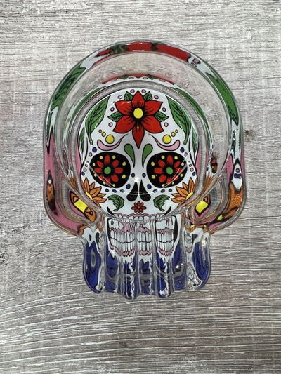 Cenicero Vidrio Skull Calavera