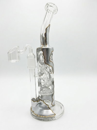 Bong Vidrio Pirex Silver Wax