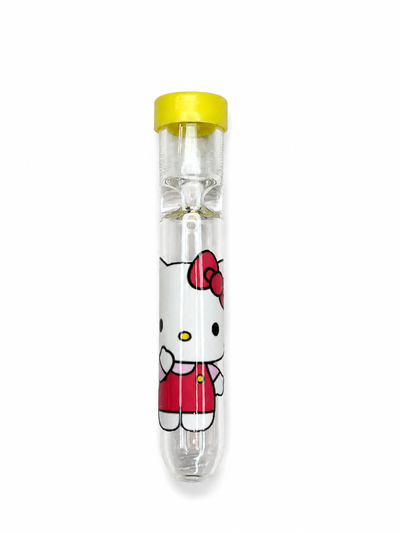 Pipa Vidrio Chillum C/Tapa Silicona