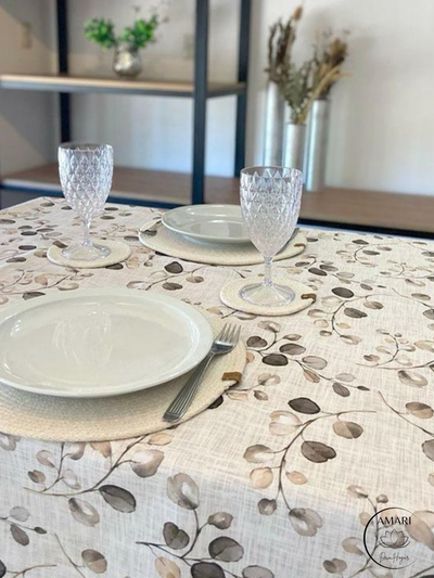MANTEL DE GABARDINA "AMAPOLA" - 1.40 X 2.00 m