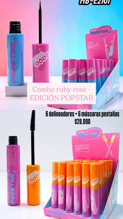 Combo POPSTAR ruby rose - 12 unidades 