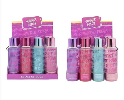 Body splash con brillos surtidos - 12 unidades 