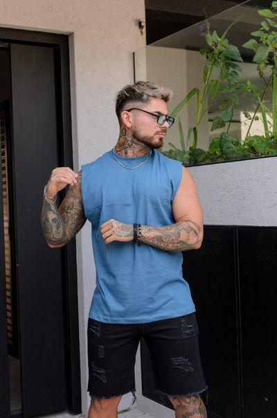 Musculosa Basic - Azul