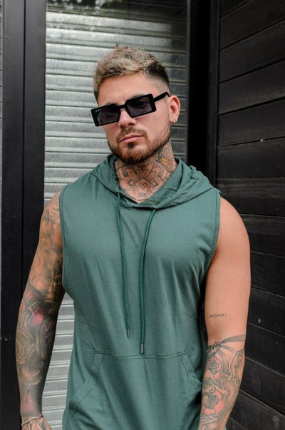 Musculosa Hoodie - Verde Ingles