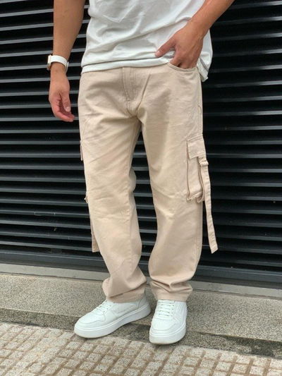 P. Mom Cargo Strips - Beige