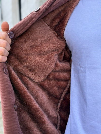 Camisaco Corderoy Con Corderito - Chocolate